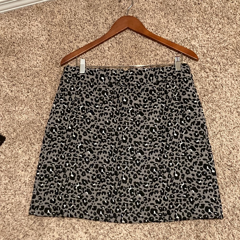 Animal print midi skirt, LOFT, size 8